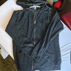 Victoria's Secret women’s large Charcoal Zip-Up Sweater